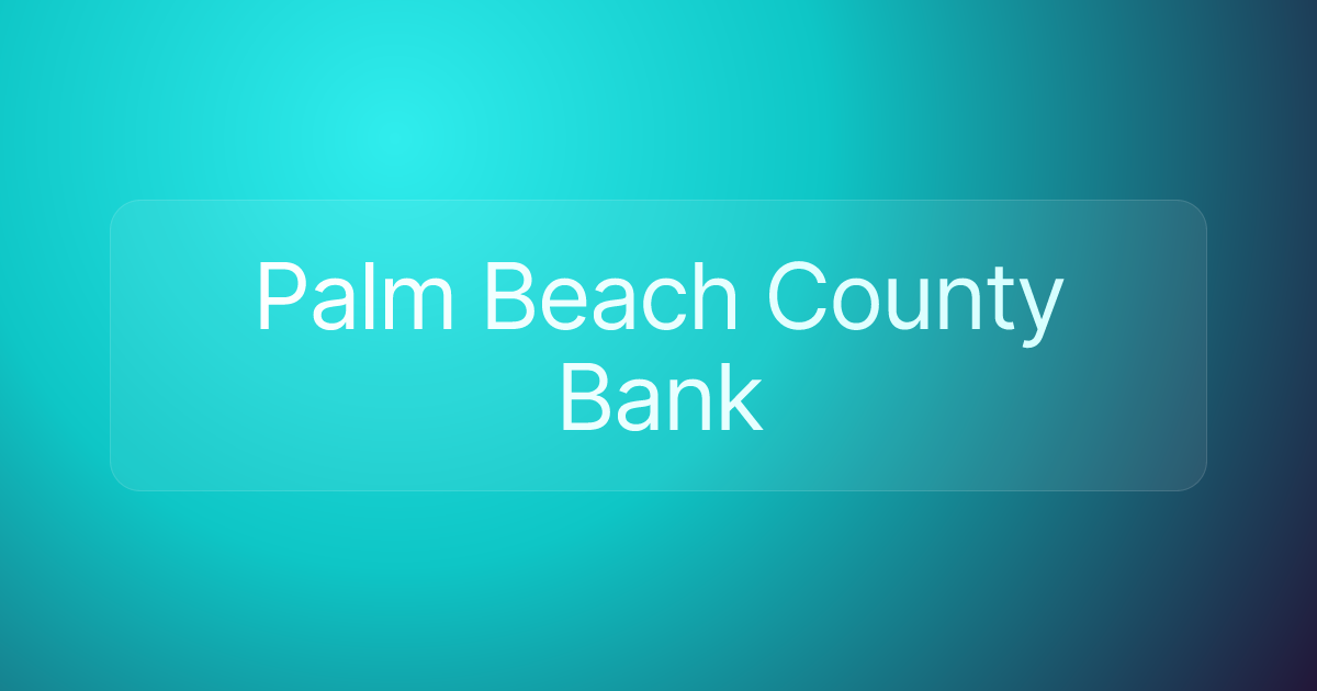 Palm Beach County Bank
