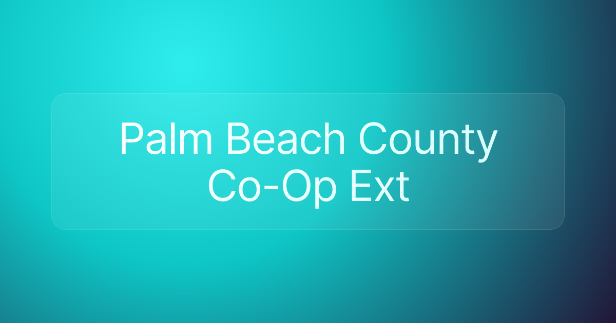 Palm Beach County Co-Op Ext