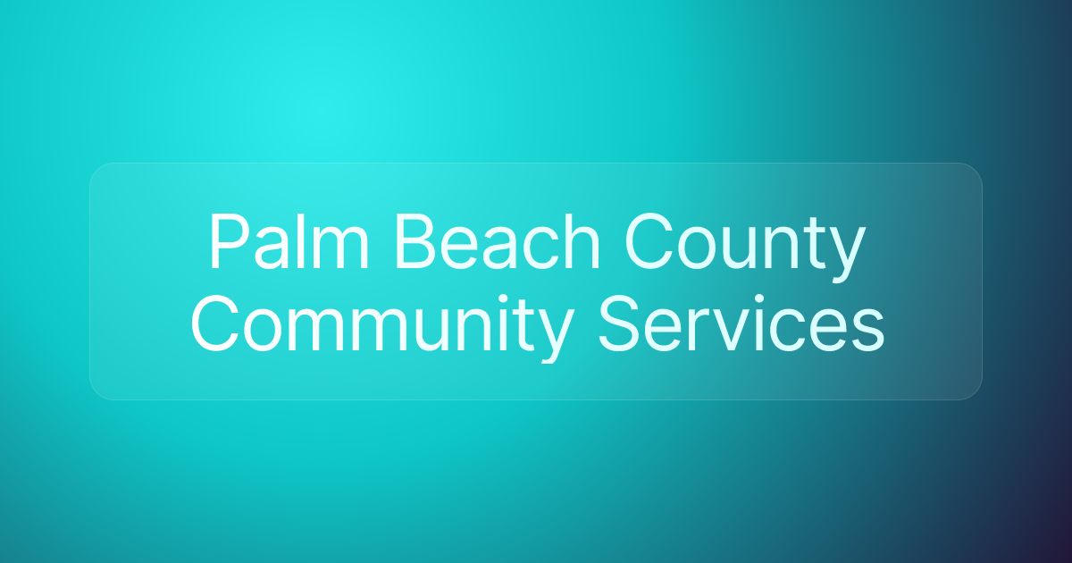 Palm Beach County Community Services