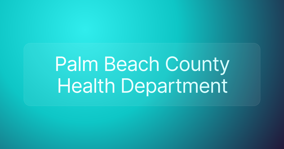 Palm Beach County Health Department