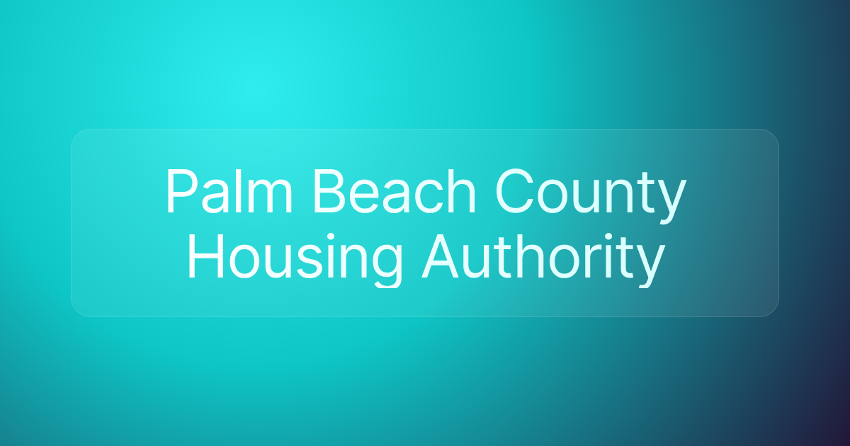 Palm Beach County Housing Authority