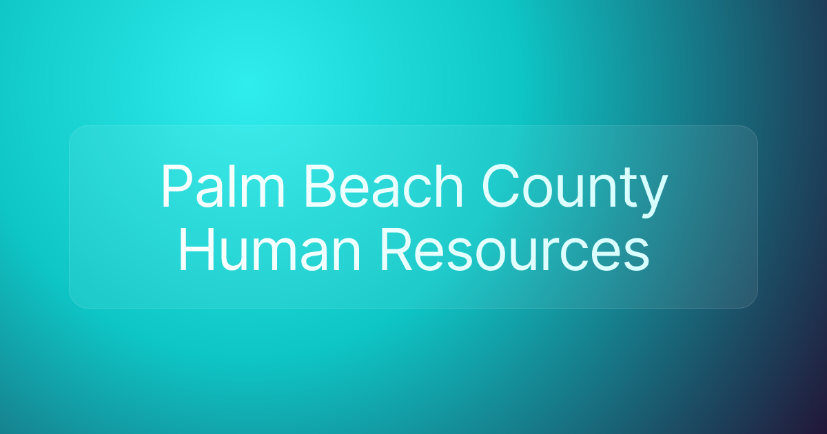 Palm Beach County Human Resources