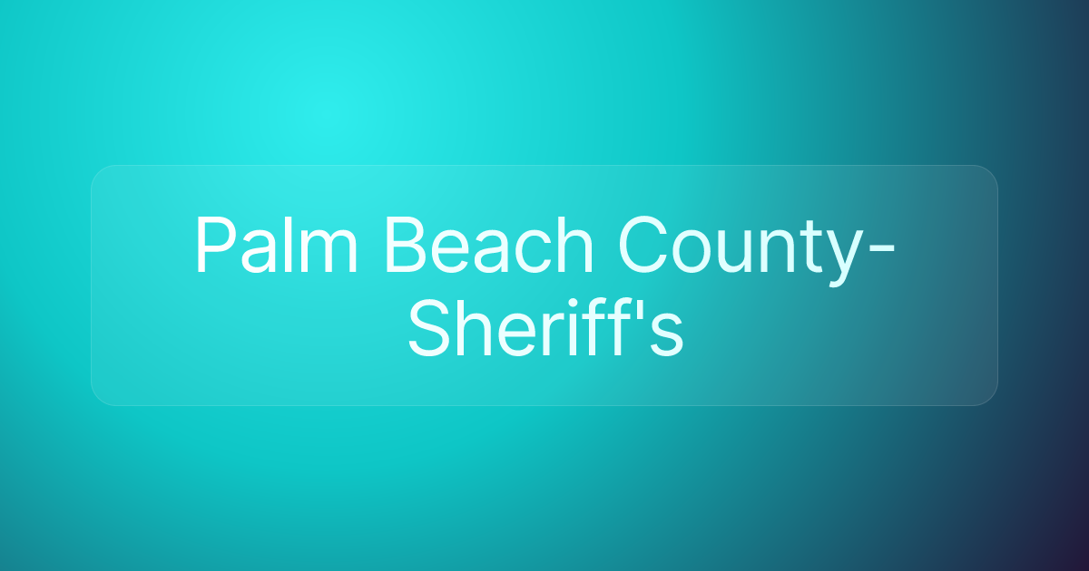 Palm Beach County-Sheriff's