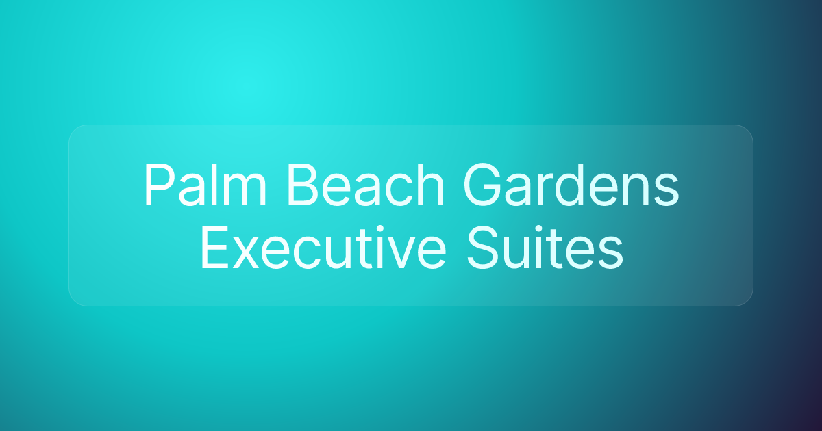 Palm Beach Gardens Executive Suites