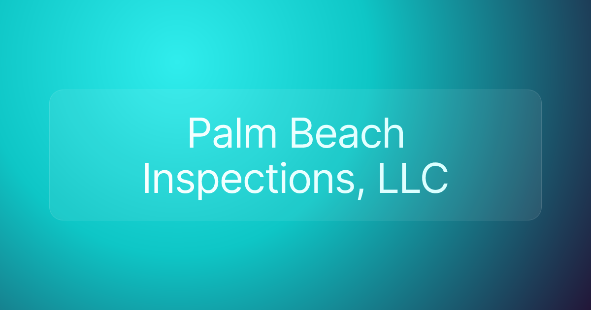 Palm Beach Inspections, LLC