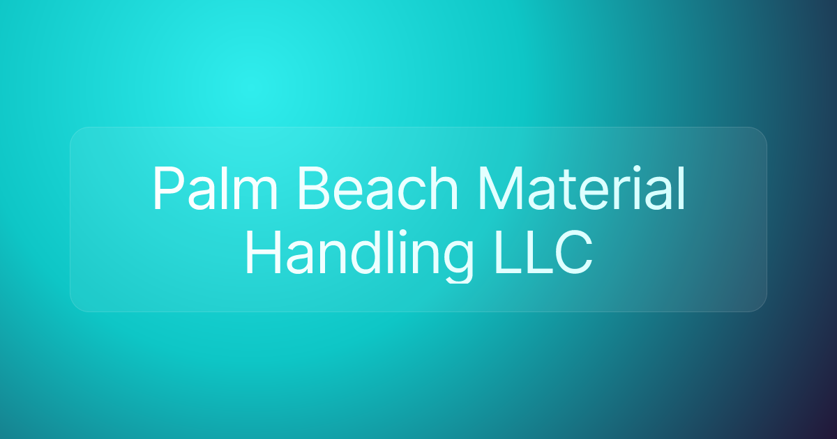 Palm Beach Material Handling LLC