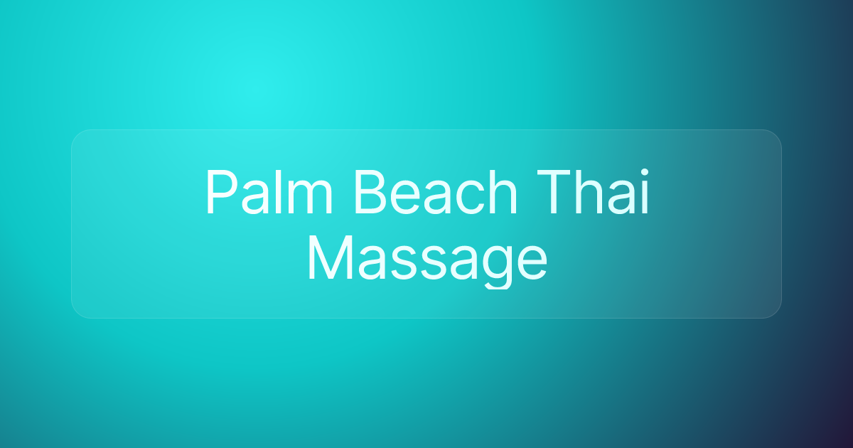 Palm Beach Thai Massage