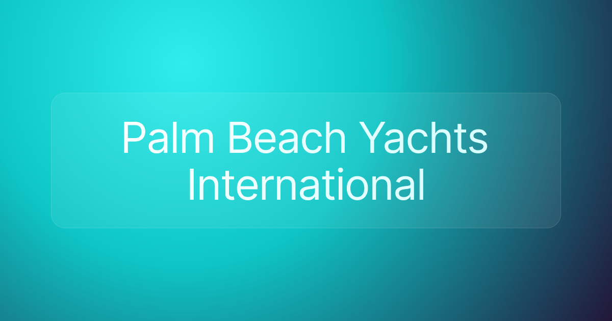 Palm Beach Yachts International