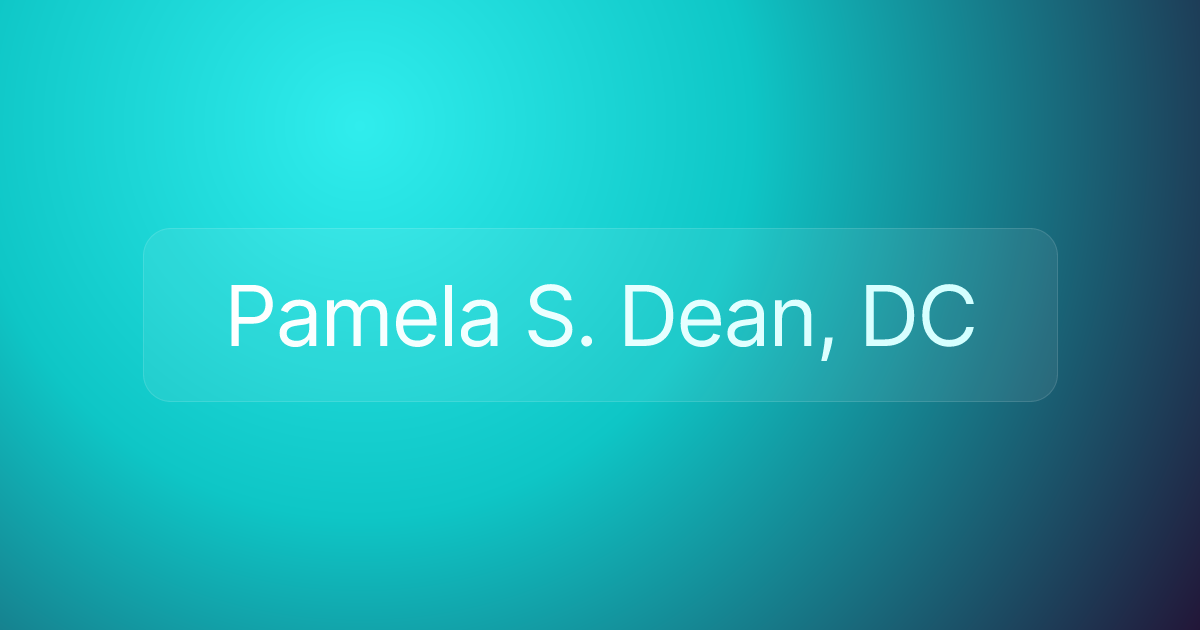 Pamela S. Dean, DC
