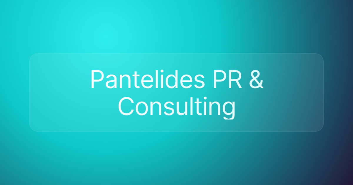 Pantelides PR & Consulting