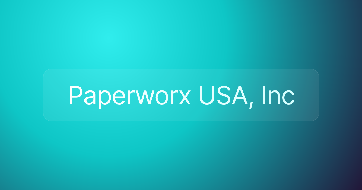 Paperworx USA, Inc