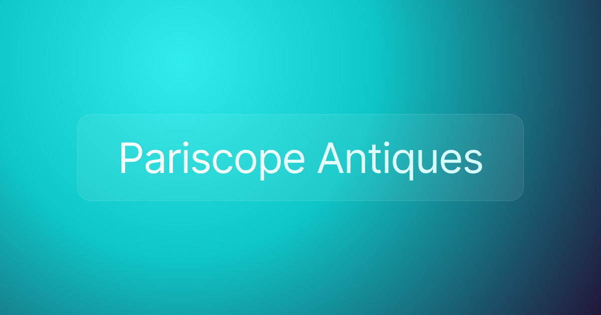 Pariscope Antiques