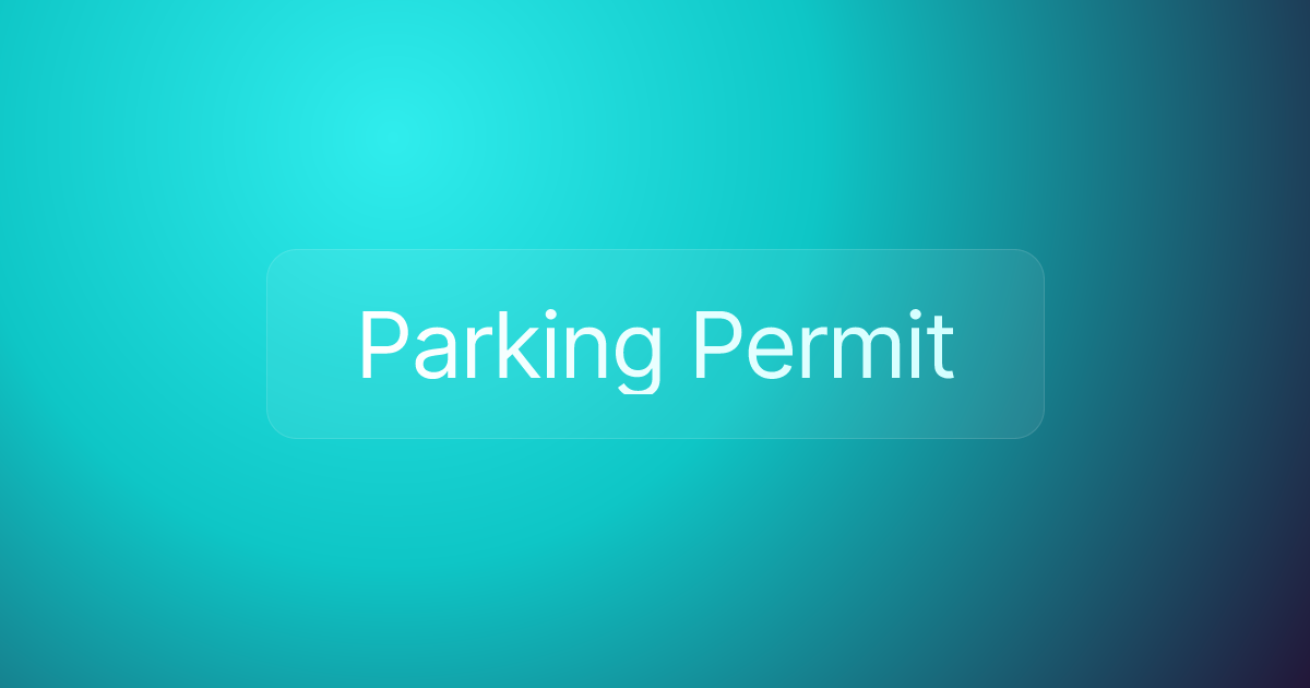 Parking Permit