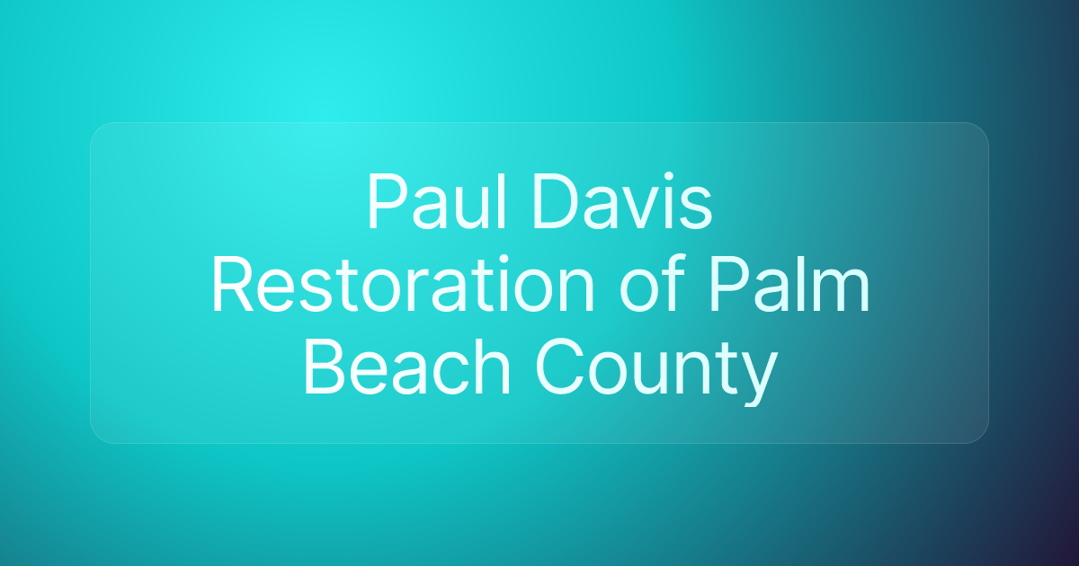 Paul Davis Restoration of Palm Beach County