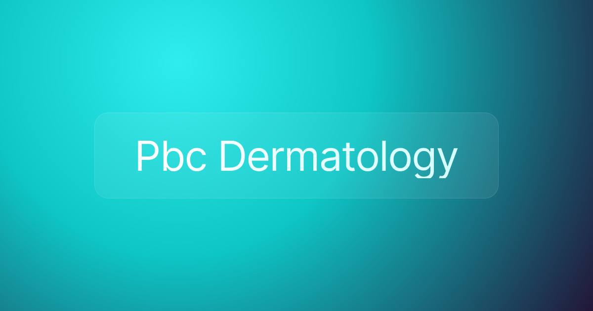 Pbc Dermatology
