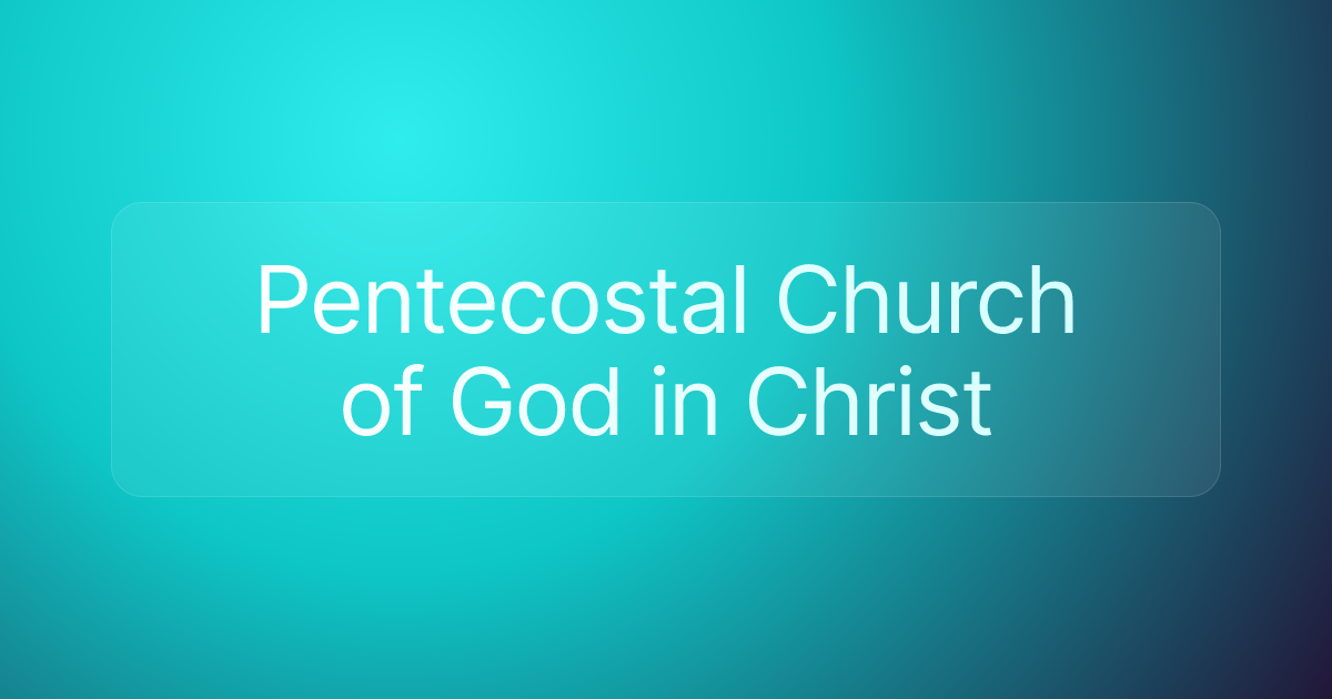 Pentecostal Church of God in Christ