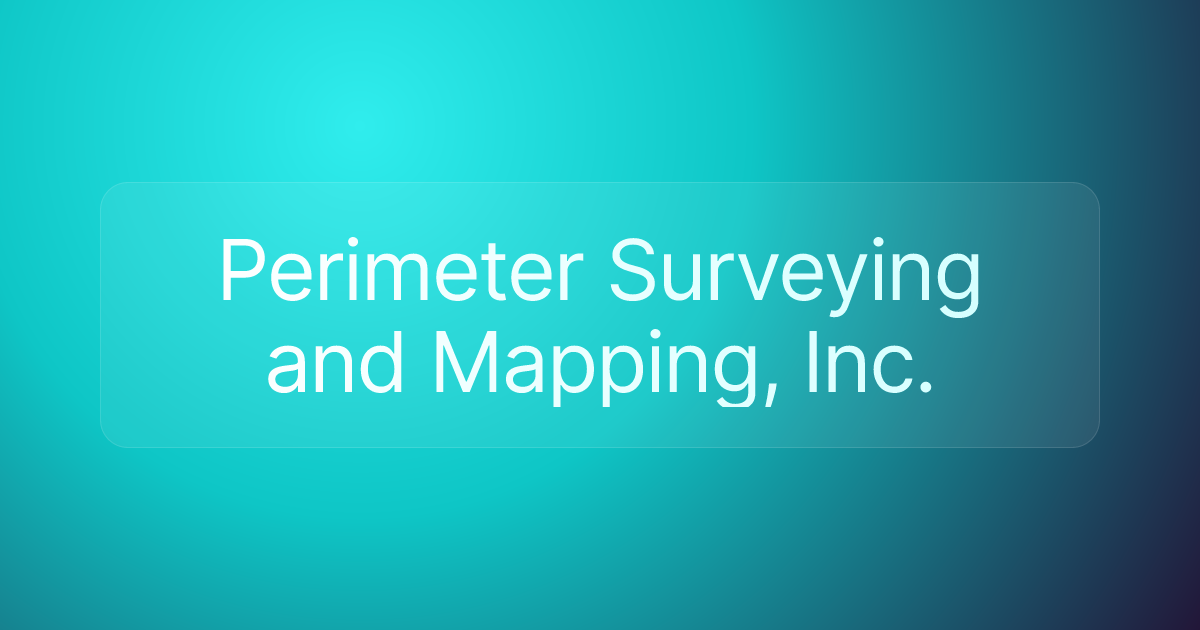 Perimeter Surveying and Mapping, Inc.