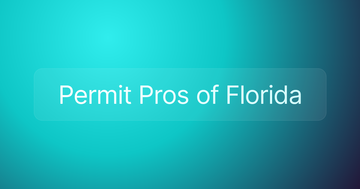 Permit Pros of Florida