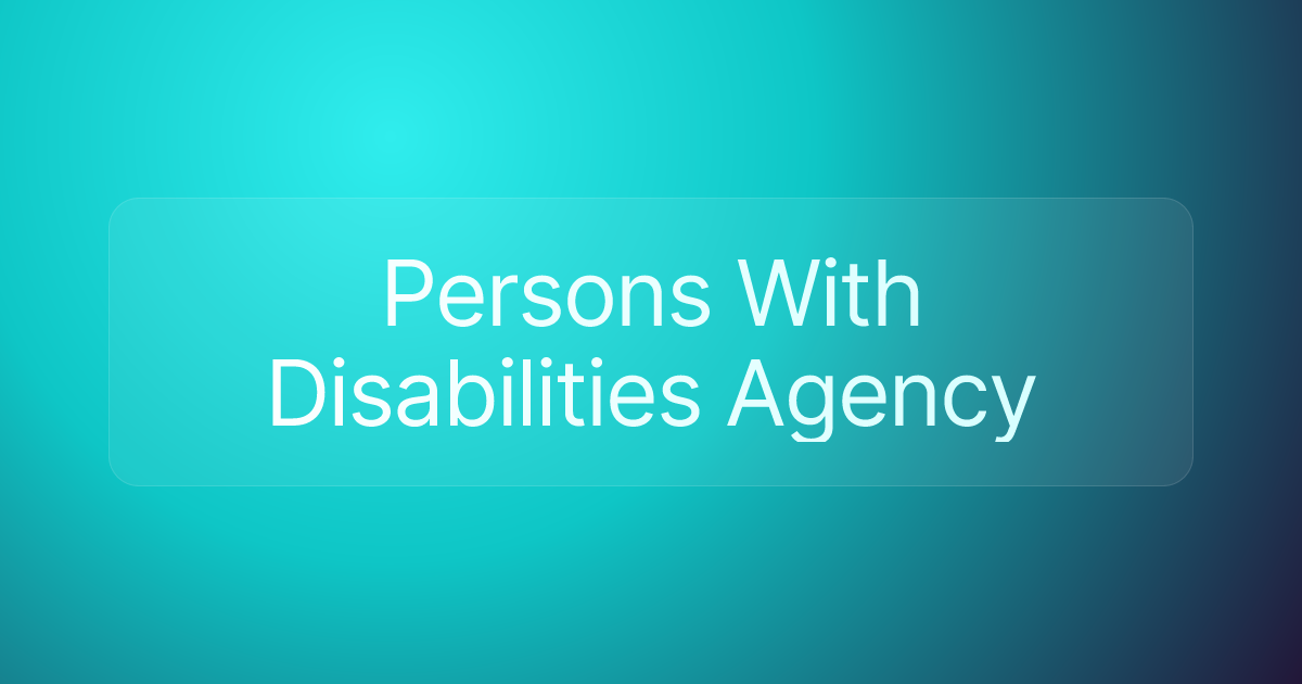 Persons With Disabilities Agency