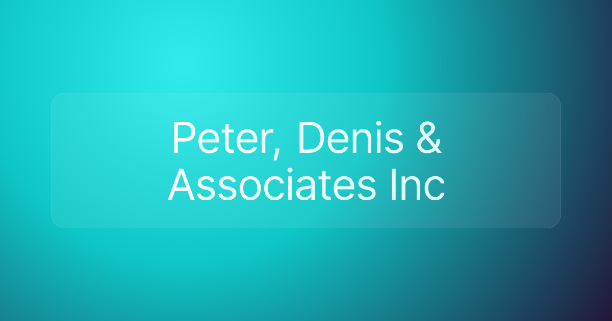 Peter, Denis & Associates Inc