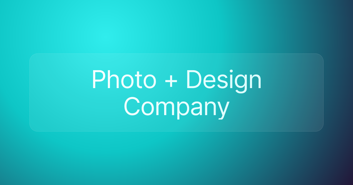 Photo + Design Company
