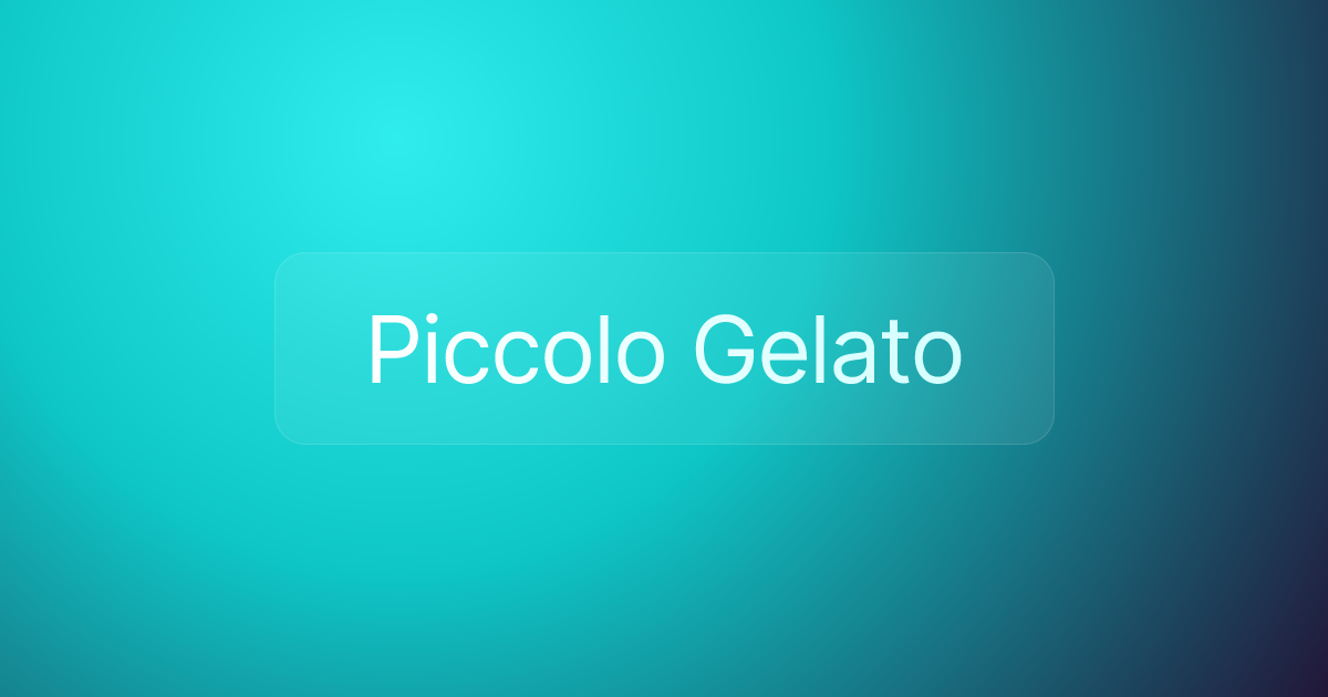 Piccolo Gelato