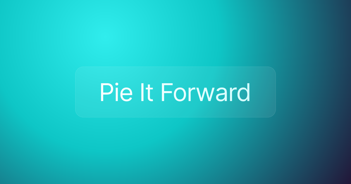 Pie It Forward