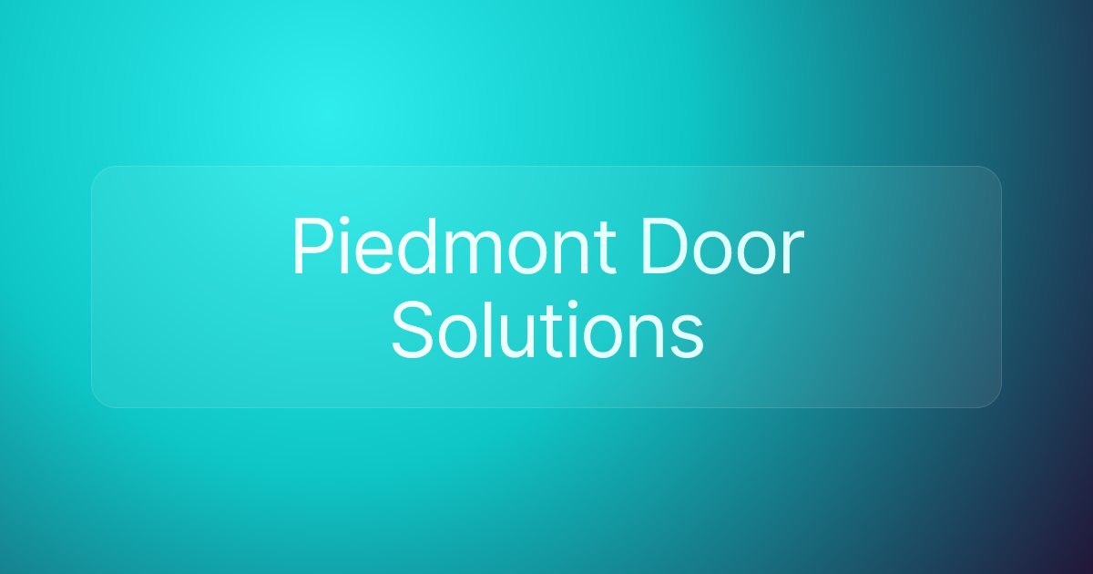 Piedmont Door Solutions