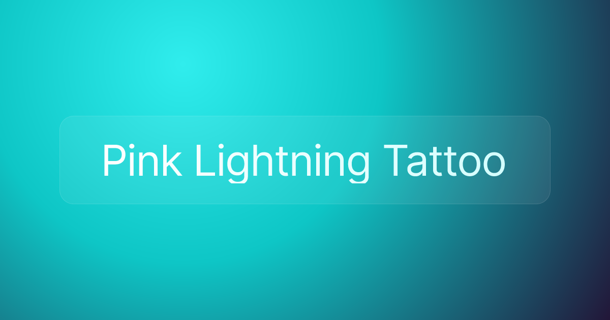 Pink Lightning Tattoo