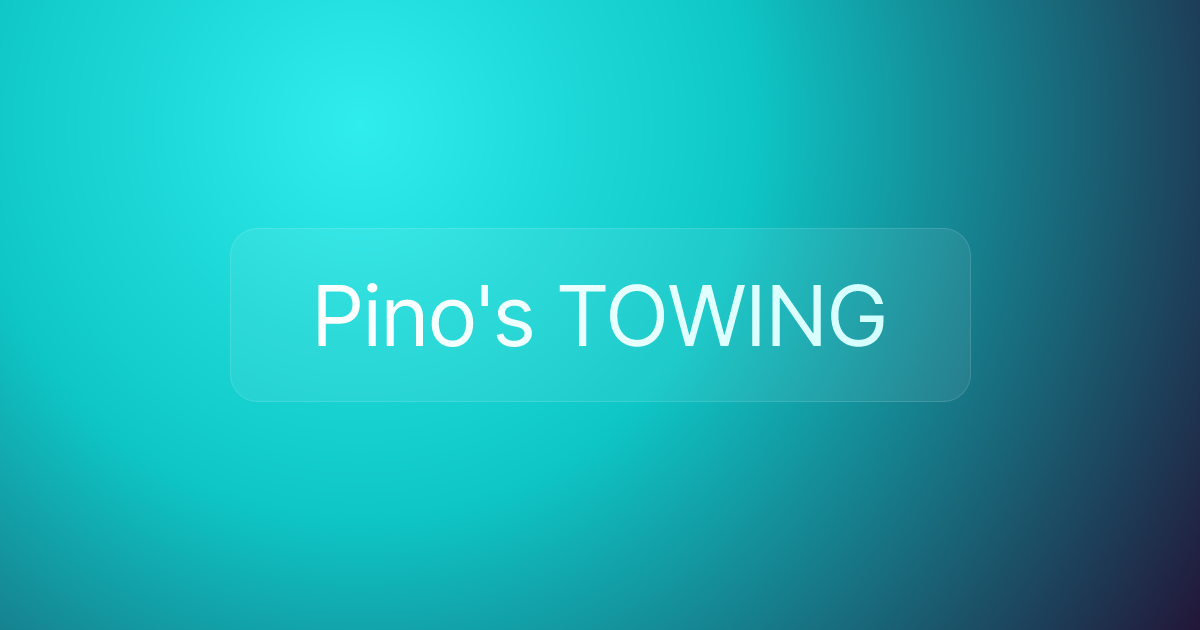 Pino's TOWING