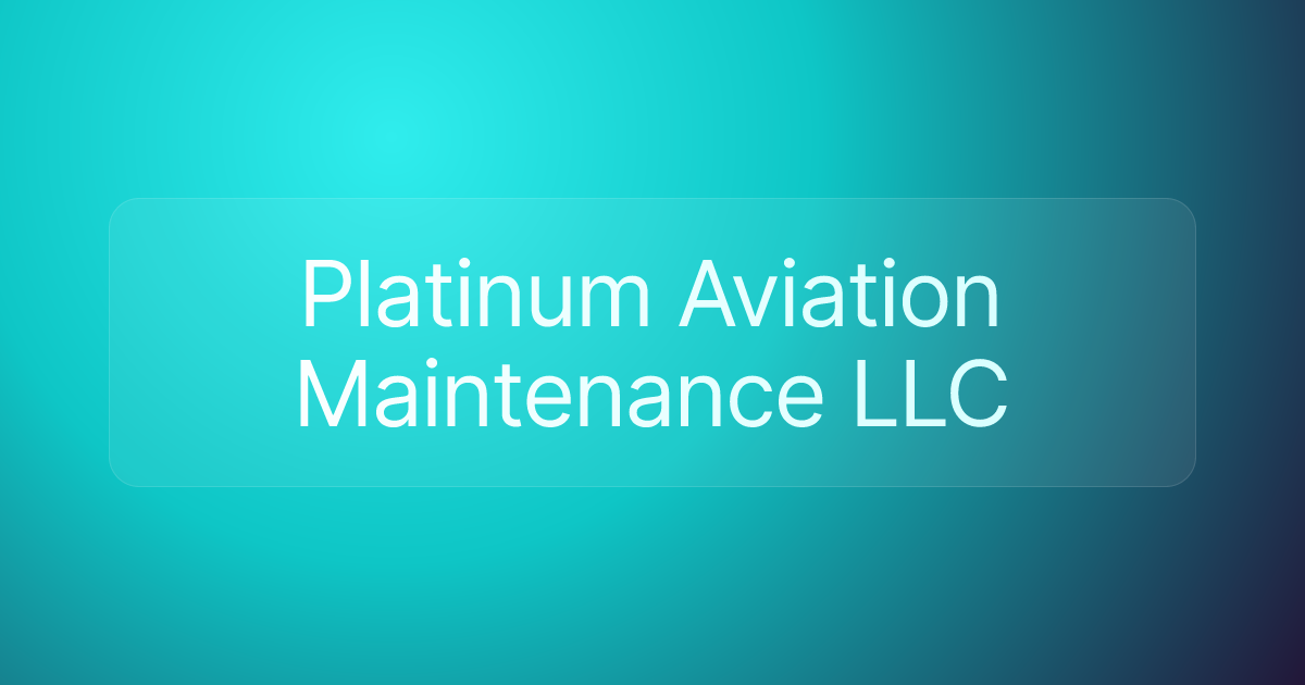 Platinum Aviation Maintenance LLC