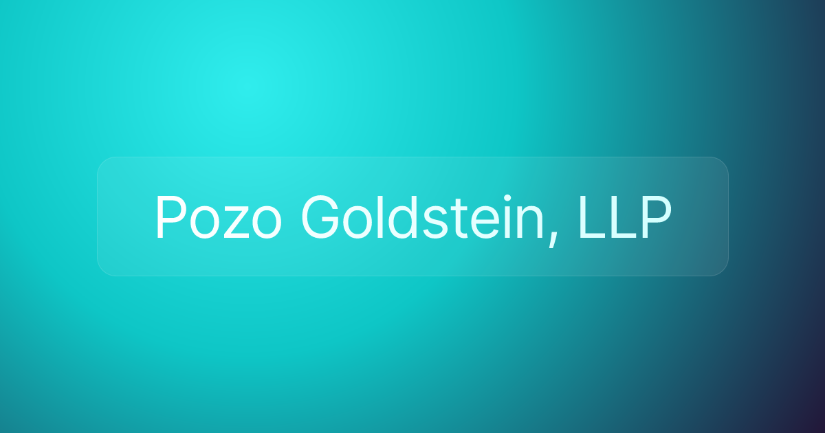 Pozo Goldstein, LLP