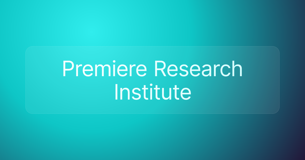 Premiere Research Institute