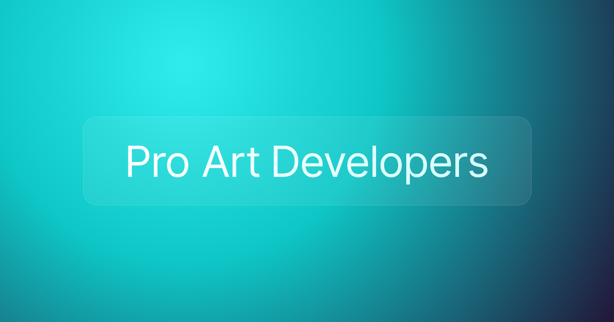 Pro Art Developers