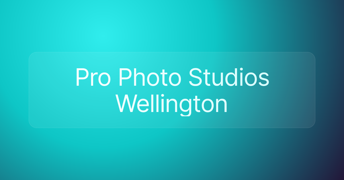 Pro Photo Studios Wellington