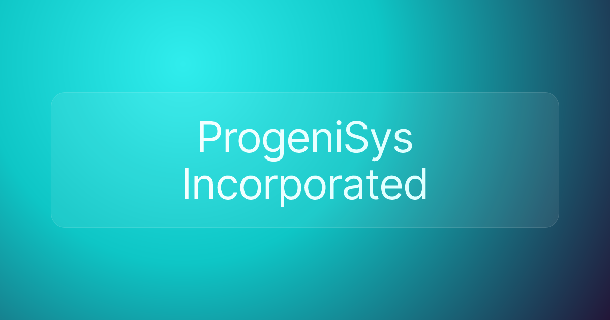 ProgeniSys Incorporated