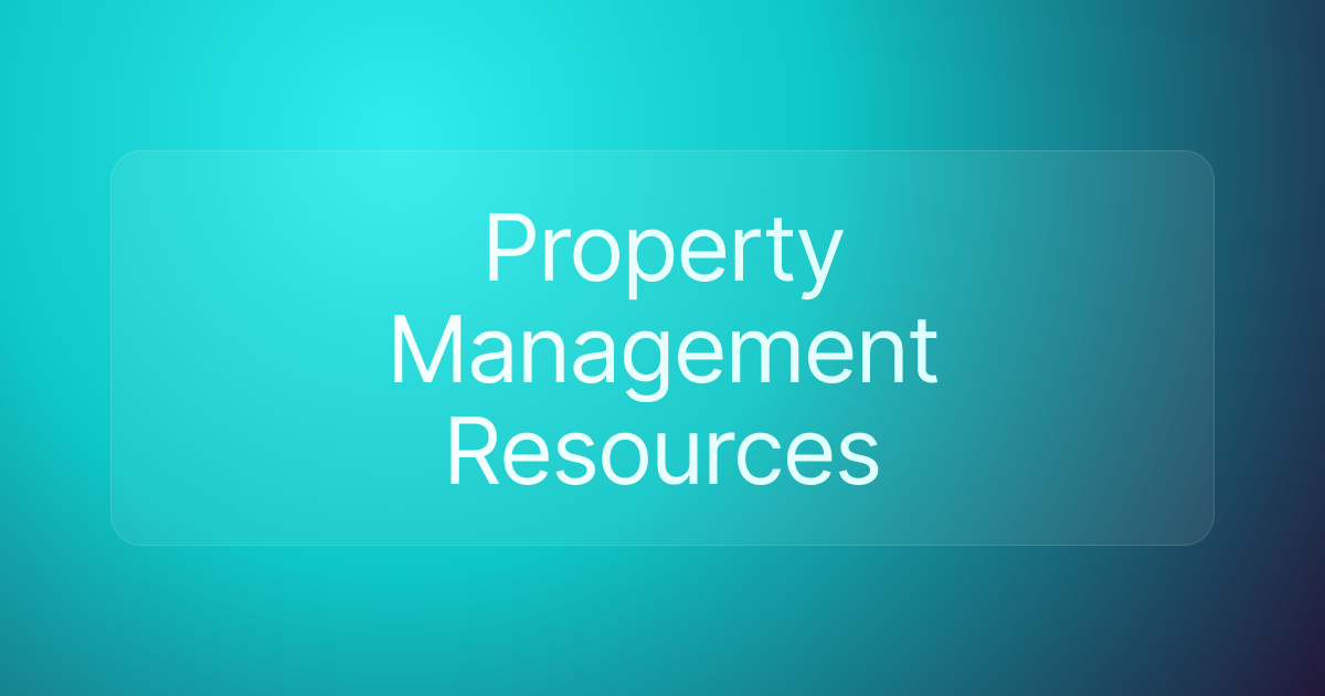 Property Management Resources