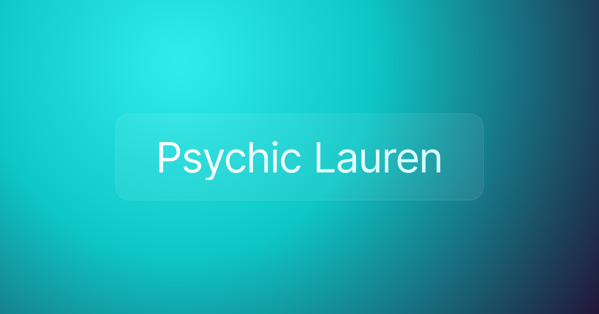 Psychic Lauren