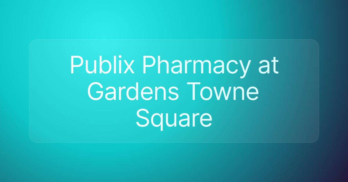 Publix Pharmacy at Gardens Towne Square