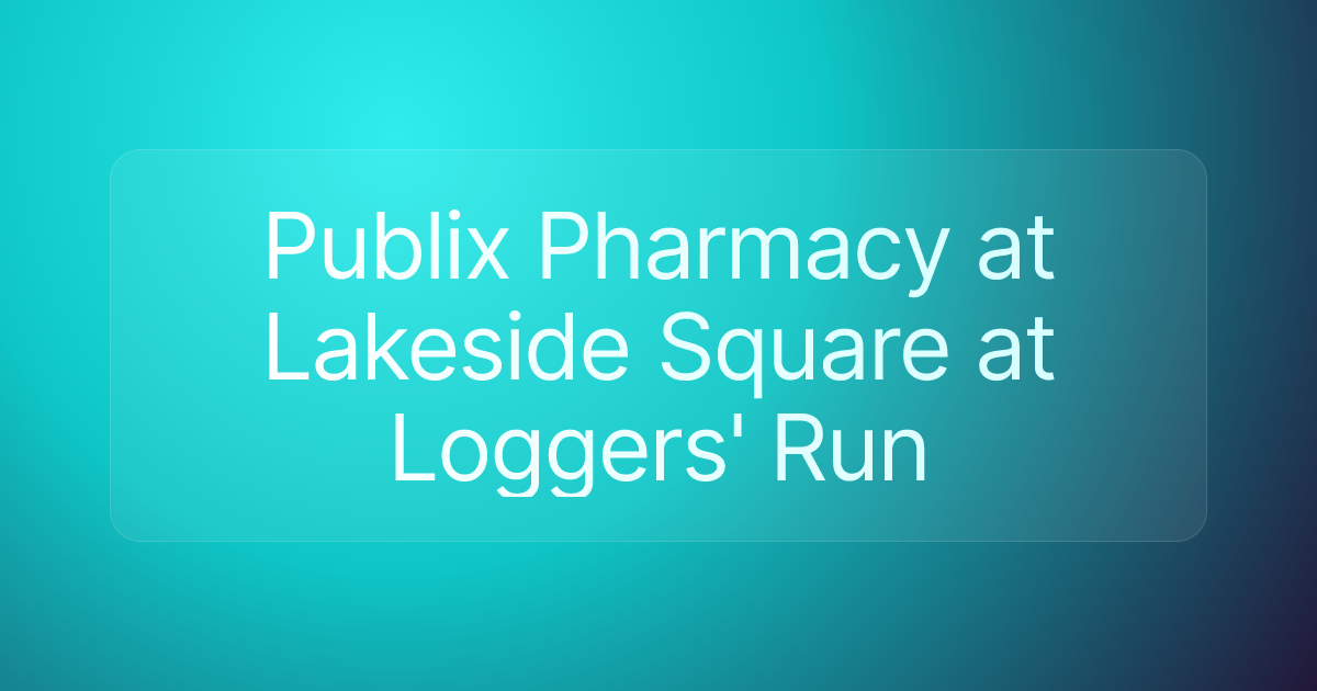 Publix Pharmacy at Lakeside Square at Loggers' Run