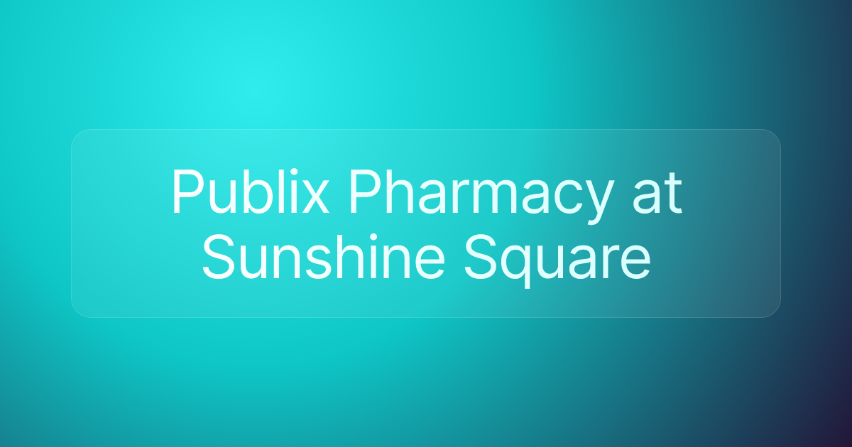 Publix Pharmacy at Sunshine Square