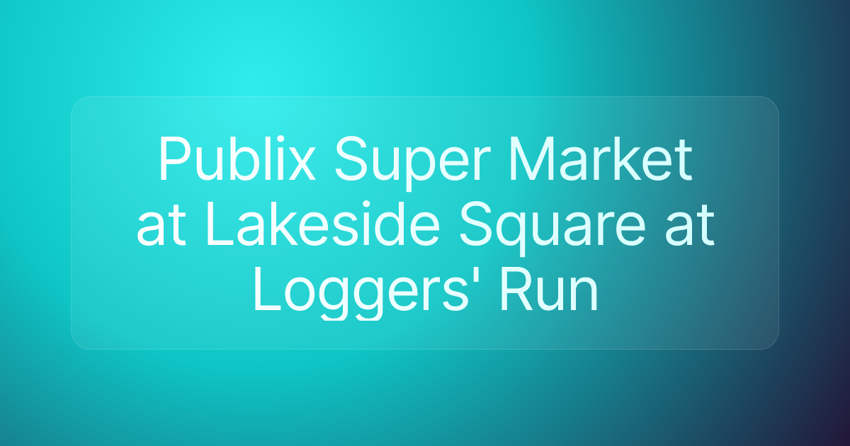 Publix Super Market at Lakeside Square at Loggers' Run