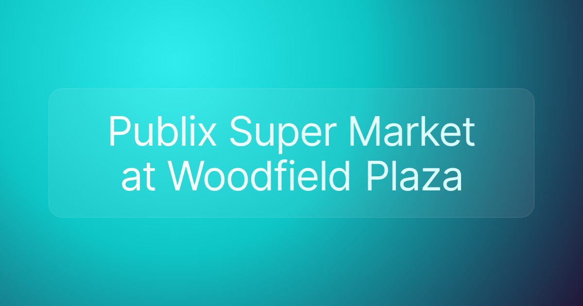 Publix Super Market at Woodfield Plaza