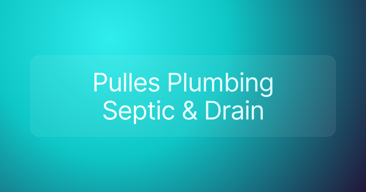 Pulles Plumbing Septic & Drain