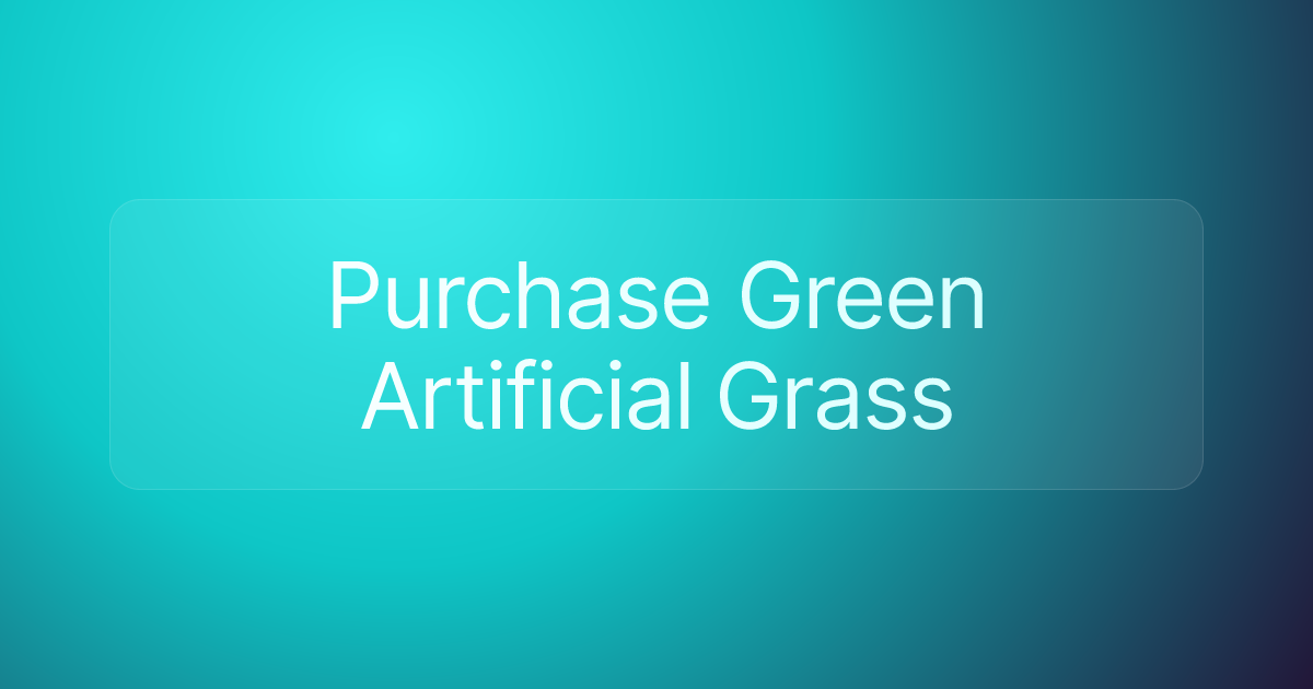 Purchase Green Artificial Grass