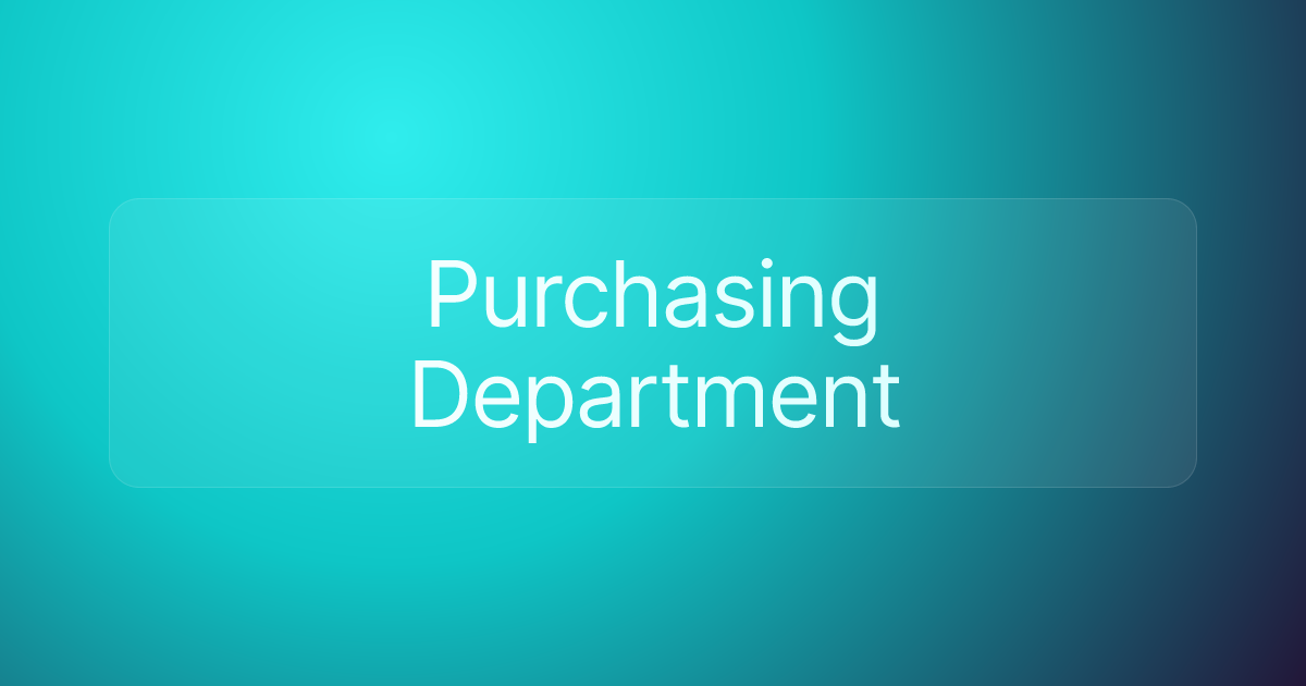 Purchasing Department