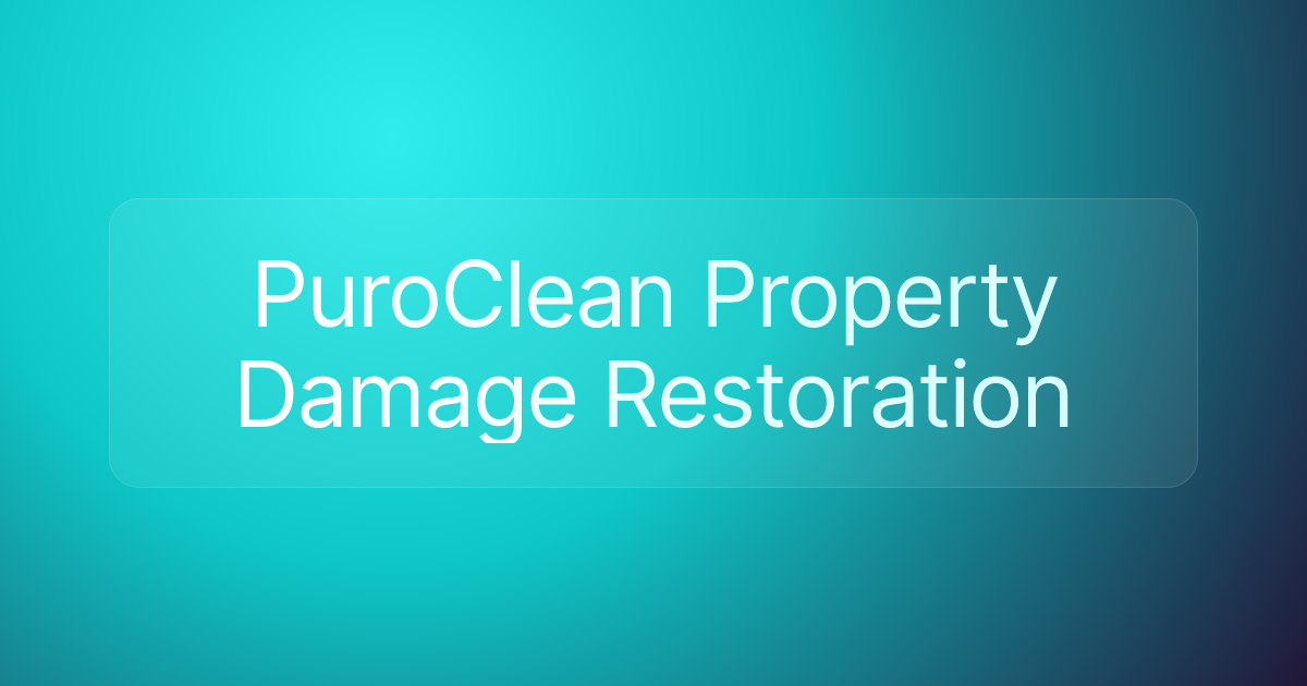 PuroClean Property Damage Restoration