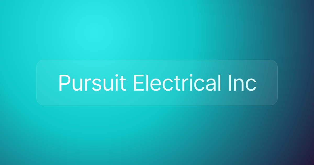 Pursuit Electrical Inc