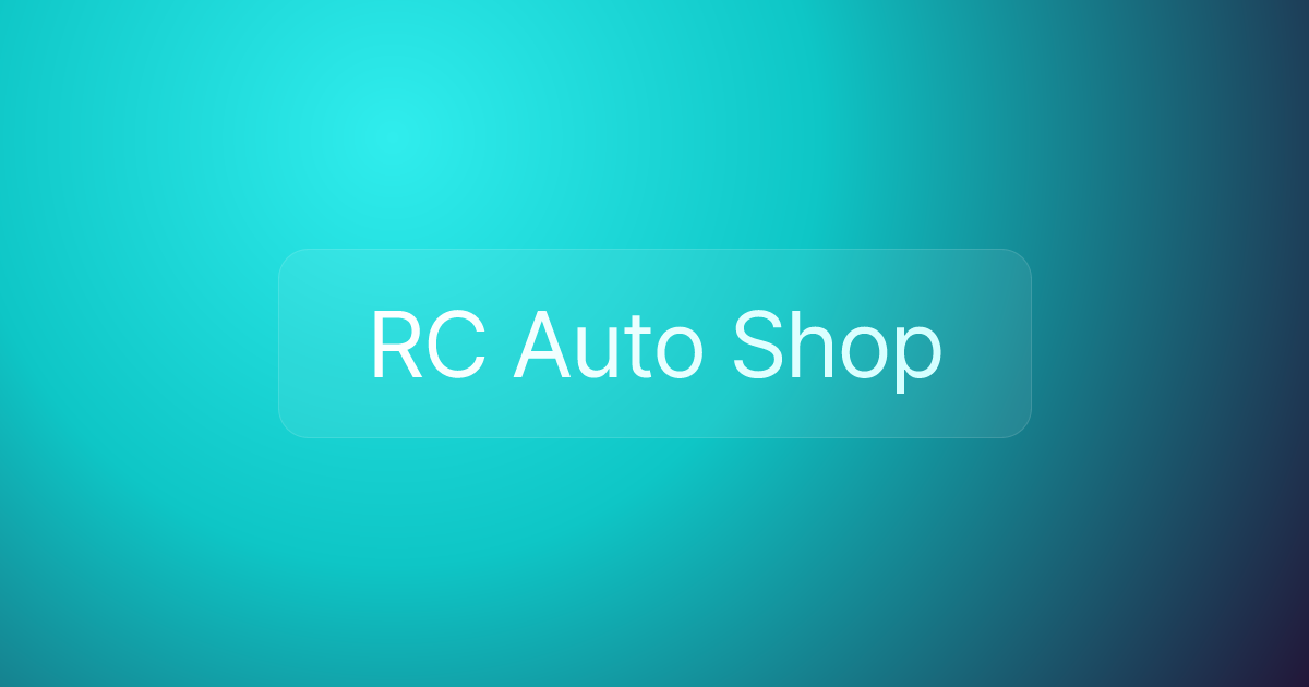 RC Auto Shop