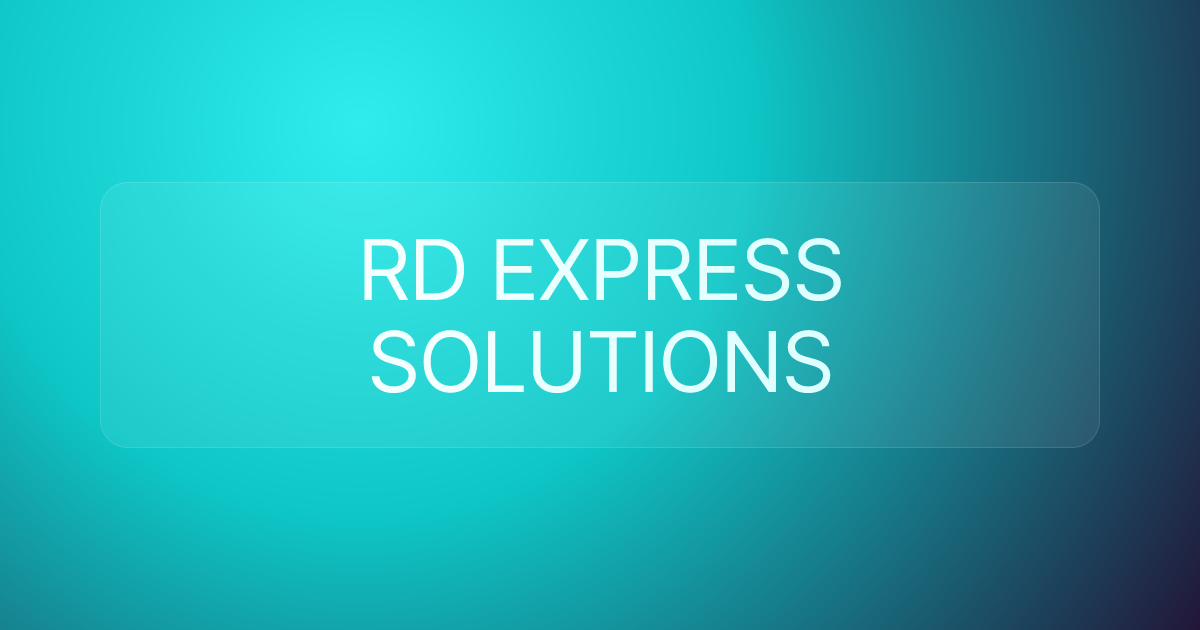 RD EXPRESS SOLUTIONS